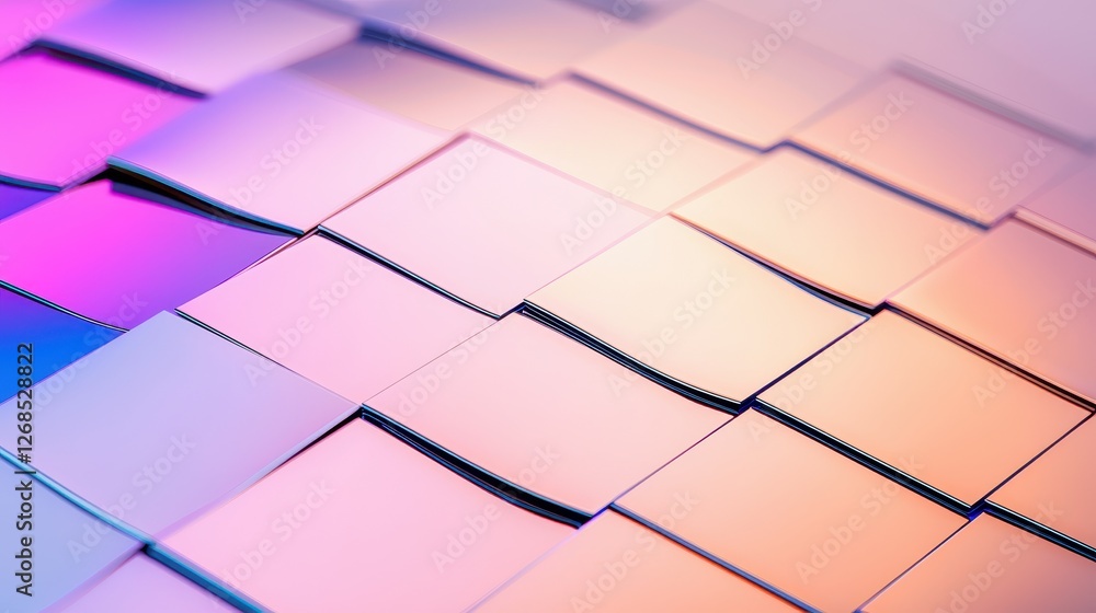 Poster abstract patterns of semiconductor wafer concept, detailed geometric patterns on a silicon wafer sur