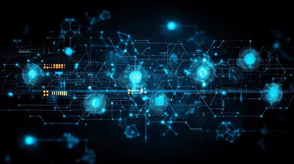 Abstract Futuristic Technology Background Global Network of Data and Connections