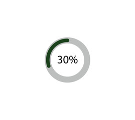 30% Circular Progress Bar - Loading Indicator - Vector AI File