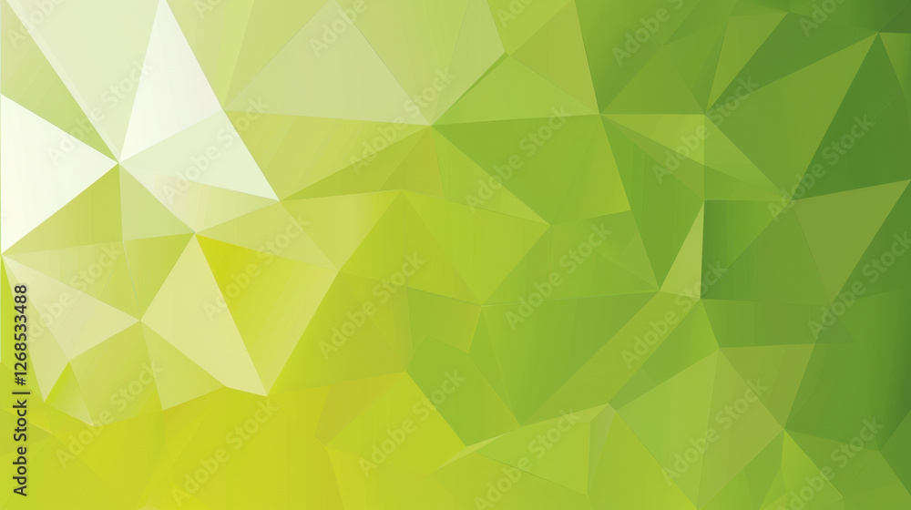 Aufkleber bright green geometric background with triangular shapes and gradients, creating fresh and vibrant a