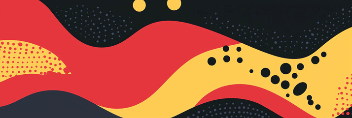 Aboriginal red yellow black wave business concept diversity inclusion culture background naidoc indigenous reconciliation corporate identity awareness strategy wallpaper banner