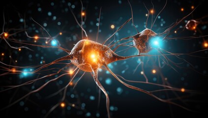 This visual representation showcases brain neurons with vibrant details, emphasizing their structure and connections