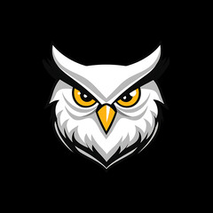 Fototapeta premium A captivating and majestic owl vector clip art illustration, evoking a sense of wonder and grace, suitable for book covers, fantasy illustrations, and nature documentaries.