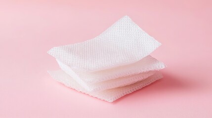 Obraz premium Cotton pad absorbing mascara residue after careful wiping