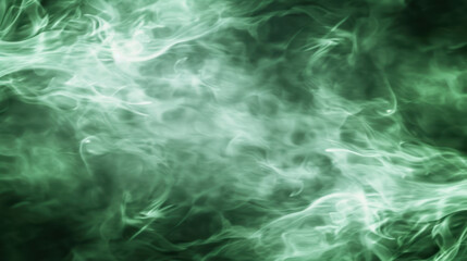 Fototapeta premium swirling green smoke background creates mysterious and ethereal atmosphere, perfect for various design projects. soft, flowing patterns evoke sense of intrigue and depth