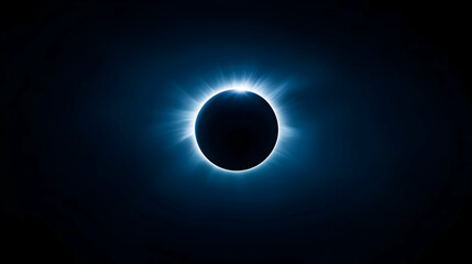 Total Solar Eclipse Dark Blue Corona