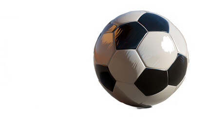 Naklejka premium Realistic Soccer Ball on Transparent Background – Football Sports Equipment