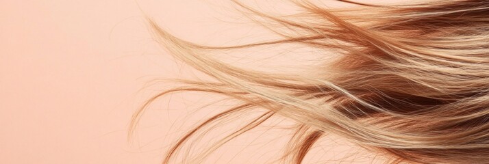 Naklejka premium Close up view of frayed hair tips with split ends showcasing the need for hair care and treatment. Generative AI