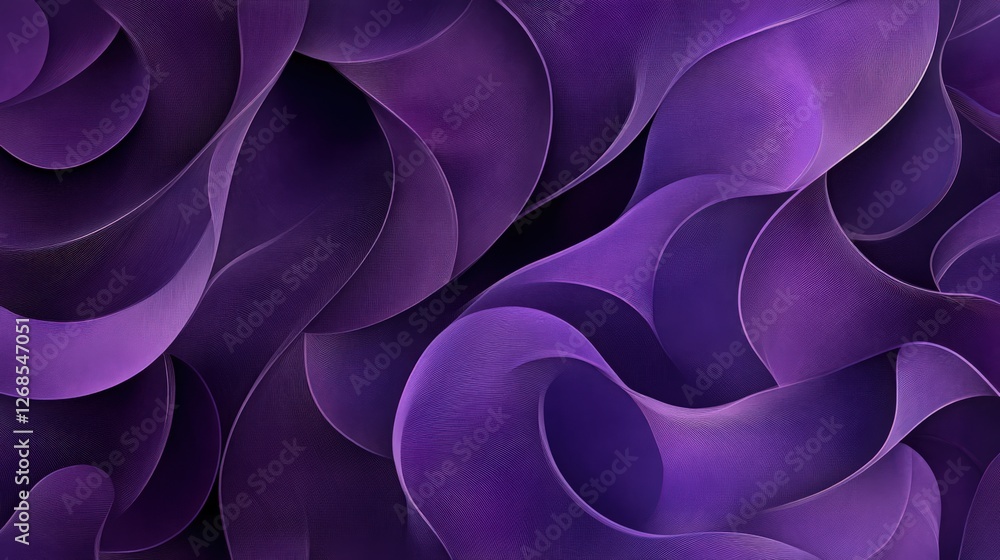 Poster abstract purple swirls: modern and artistic background design element