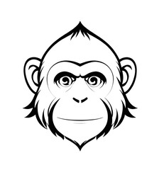 Obraz premium This monkey head sticker captures a sense of joy and mischief, making it an ideal accessory for any creative project.