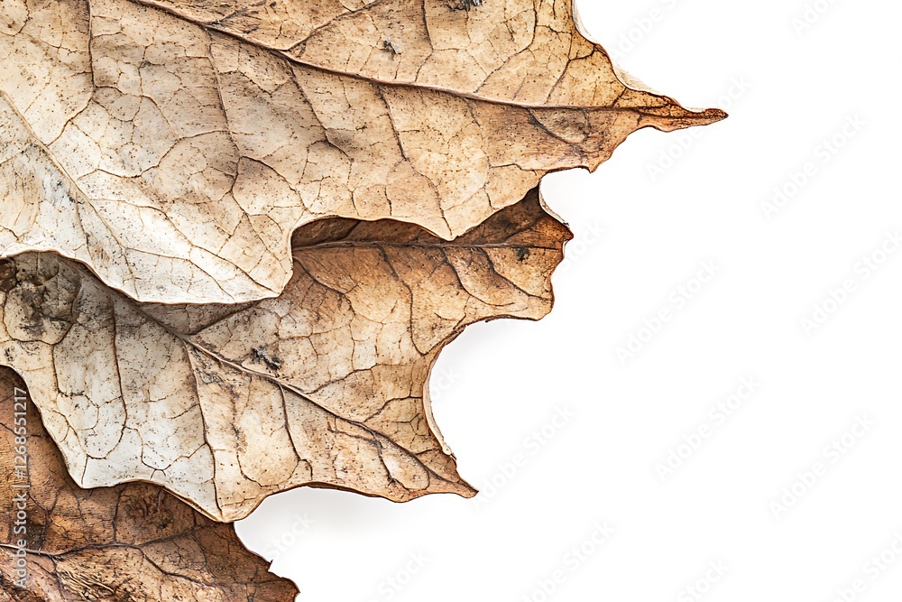 Poster old tree bark texture isolated on white background. clipping path included.