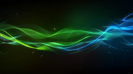 Obraz premium Abstract blue light wave design with fractal lines