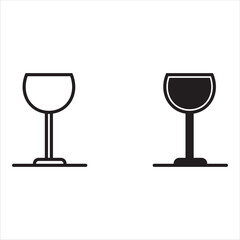  Set glass of water icon vector design template
