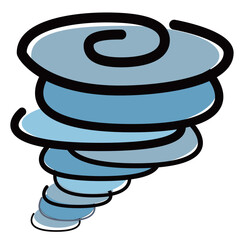 シンプルな竜巻のイラスト