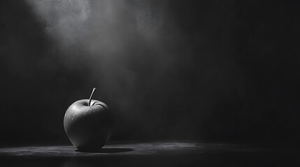 Monochromatic Apple, A Study in Shadow and Minimalist Composition