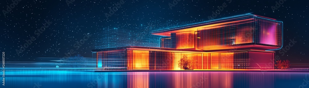 Poster aicontrolled smart house construction with iot technology, system development for modern architectur