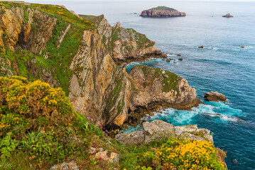 Cape Penas is the northernmost cape in the Principality of Asturias, Spain, Europe