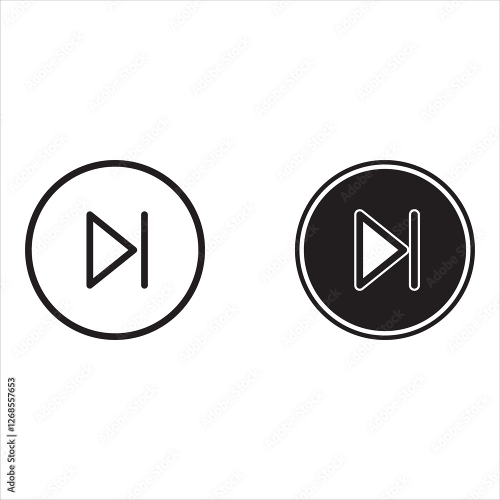 Aufkleber play and pause button vector icon. video play button symbol vector illustration icon editable isolat