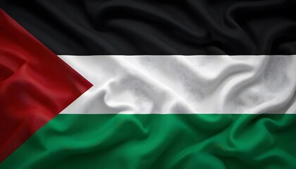 Obraz premium Palestine Flag Waving Patriotic Symbol of National Identity and Independence