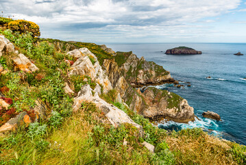 Cape Penas is the northernmost cape in the Principality of Asturias, Spain, Europe