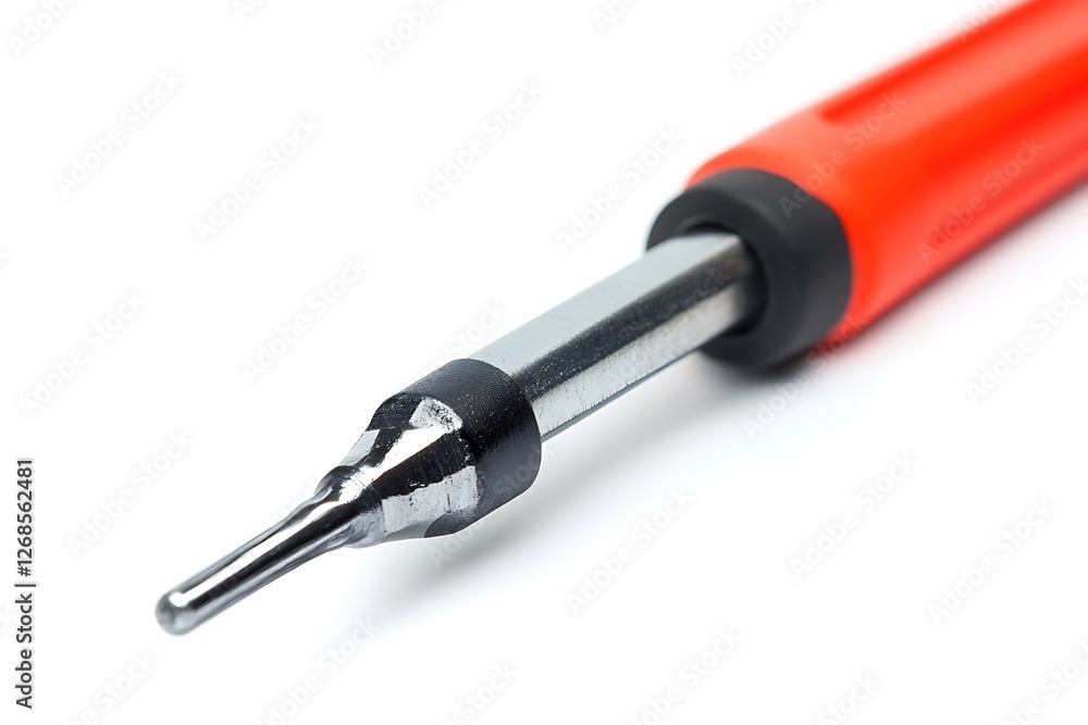 Poster screwdriver isolated on white background with clipping path and full depth of field