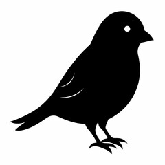 Minimalist Black Canary Silhouette Vector