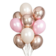 Colorful balloons, white isolate background
