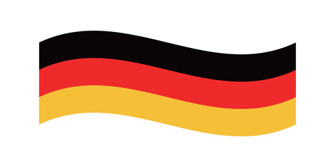 German flag. German long wavy flag digital vector illustration