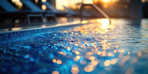 Sunset Poolside Serenity: A Tranquil Escape
