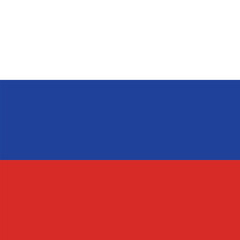 Fototapeta premium Flag of Russia. Russia square flag icon digital vector illustration