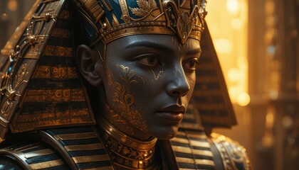 Obraz premium Golden Cyber Pharaoh Ascendant, Image 2