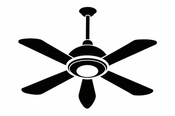 Obraz premium ceiling fan silhouette vector