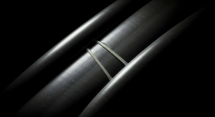 Dark Cylinders: Minimalist Industrial Cable Bundling