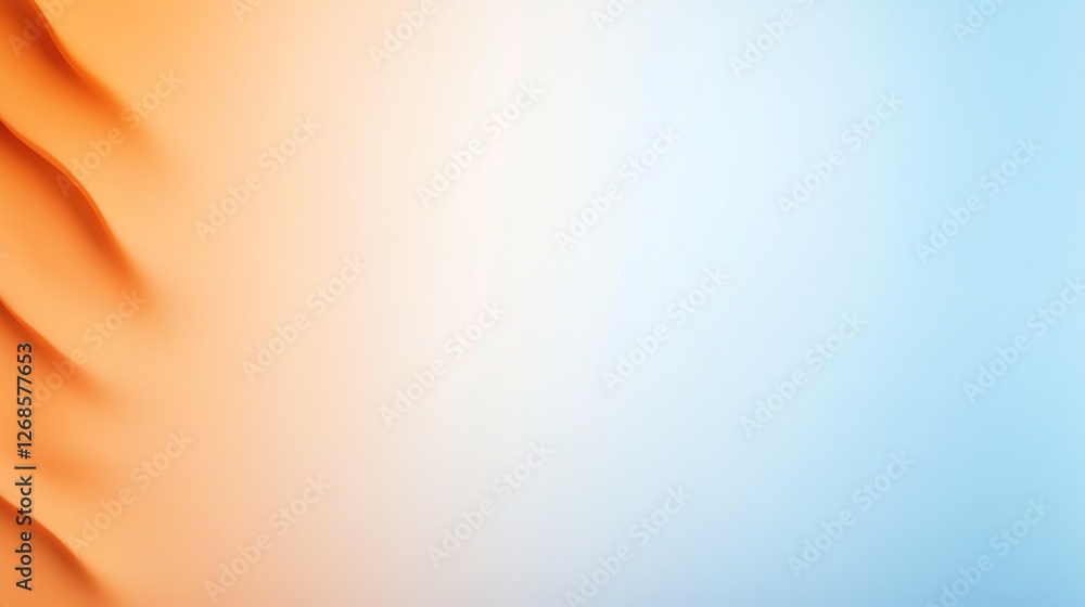 Poster abstract gradient texture with smooth blend of orange and blue hues, creating a modern and vibrant b