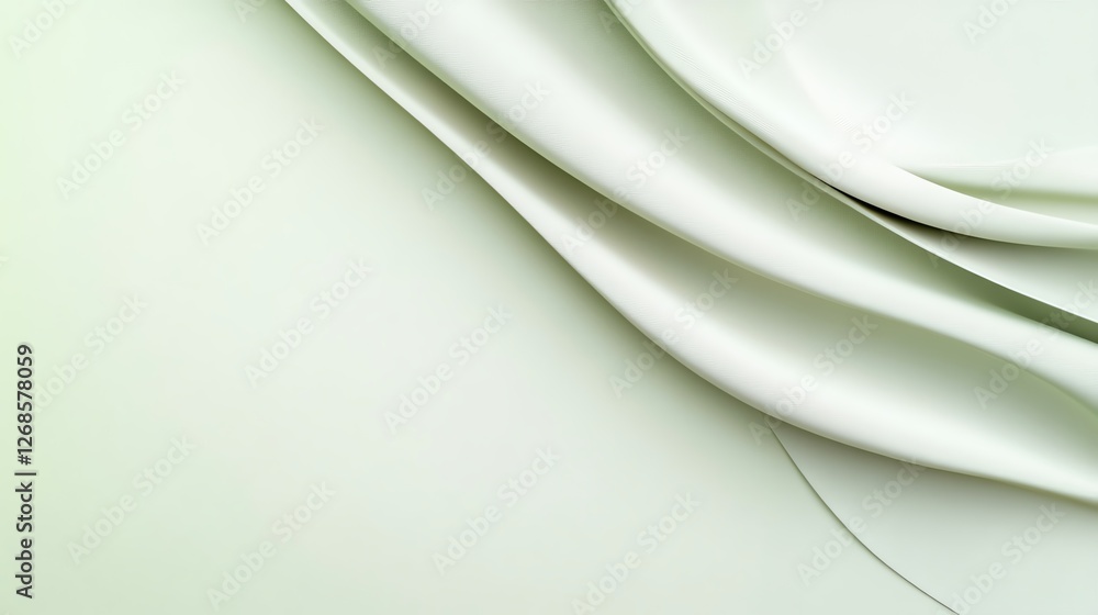 Aufkleber abstract green fabric texture with smooth flowing curves, perfect for backgrounds and design project