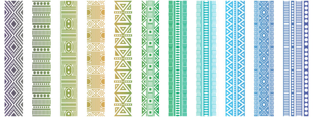 Kufi seamless pattern mega collection. Seamless Islamic pattern icon bundle
