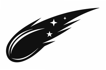 comet silhouette vector illustration © Sana van Designer