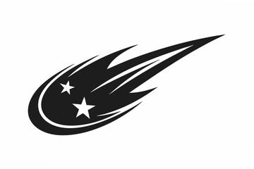 comet silhouette vector illustration © Sana van Designer