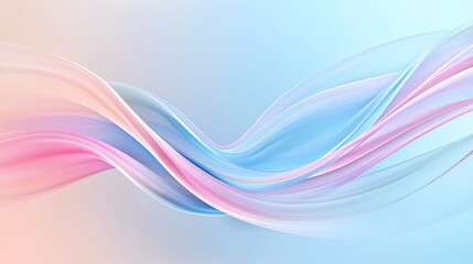 Abstract pastel wave design with flowing curves and smooth blending colors for creative backgrounds.
