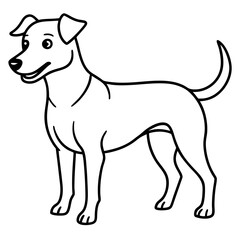 Minimalist Dog Line Art Vector
