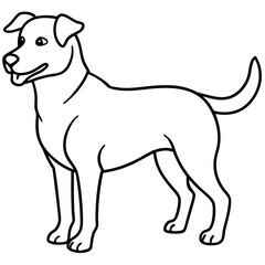 Minimalist Dog Line Art Vector