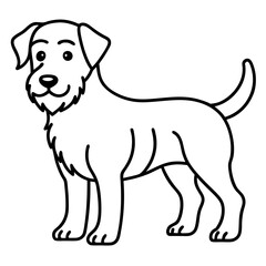 Minimalist Dog Line Art Vector