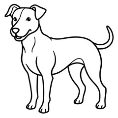 Minimalist Dog Line Art Vector