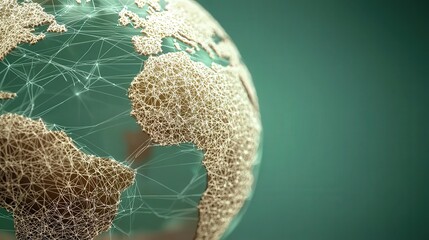 Fototapeta premium Global Network Connection - Abstract Earth