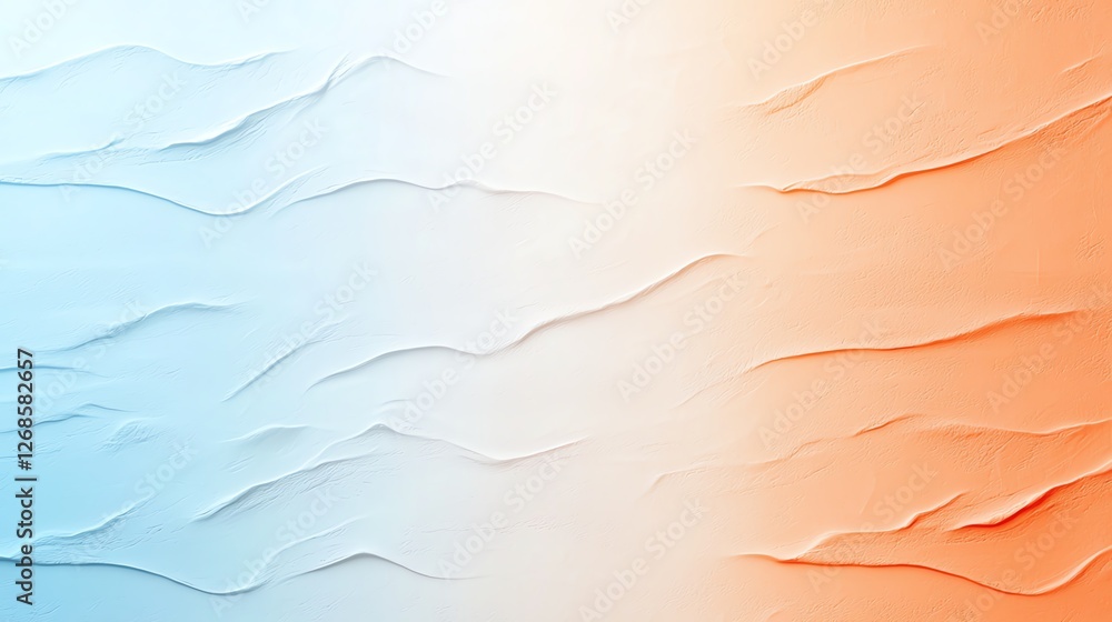 Poster abstract textured background with gradient effect in blue and orange hues for creative design and ar