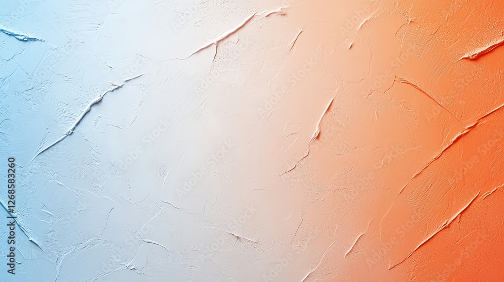 Poster abstract textured background with smooth gradient from blue to orange, suitable for modern and creat