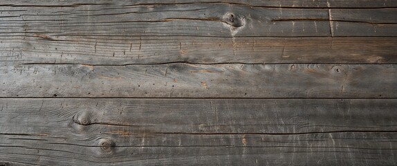 The wood appears aged and weathered, with visible grain patterns and numerous scratches and marks across its surface. The color is a mix of gray and brown tones, suggesting exposure to the elements ov