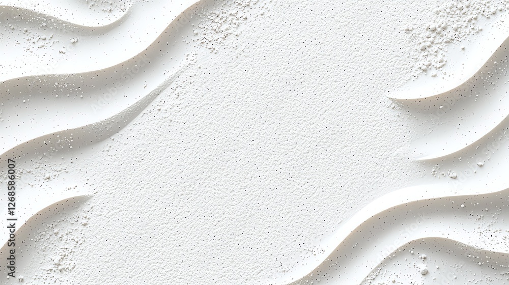 Poster abstract white textured surface with curved lines and shadows, ideal for backgrounds and design proj