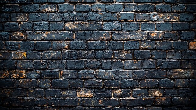 Dark, textured brick wall background, urban setting, design element