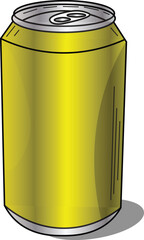 the illustration of the metal can of soda.